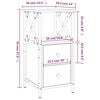 vidaXL Nachttisch Sonoma-Eiche 34x35,5x70 cm Holzwerkstoff