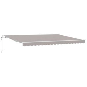 vidaXL Ausziehbare Markise Hellgrau 450 x 300 cm Stoff und Aluminium