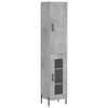 vidaXL Highboard Betongrau 34,5x34x180 cm Holzwerkstoff