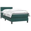 vidaXL Boxspringbett mit Matratze Dunkelgr&uuml;n 90x220 cm Samt