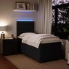vidaXL Boxspringbett mit Matratze Schwarz 80x200 cm Samt