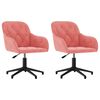 vidaXL Esszimmerstühle 2 Stk. Drehbar Rosa Samt