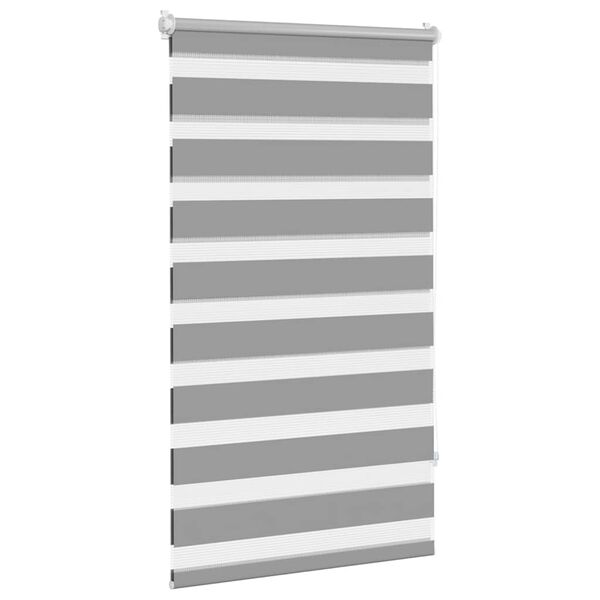 vidaXL Zebra-Rollo 70,9 x 120 cm, Stoffbreite 66,7 cm, grau