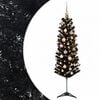 vidaXL K&uuml;nstlicher schmaler Weihnachtsbaum mit Weihnachtskugel 120 cm