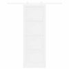 vidaXL Schiebet&uuml;r ORKDAL Wei&szlig; 83 x 232 cm Massives Kiefernholz