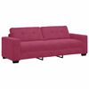 vidaXL Sofa Set 3 pcs Wind Rot 221 x 80 x 80 cm Samt