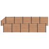 vidaXL zaunset 11 Stk. 1830 x 186 cm WPC und Aluminium Braun