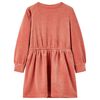 vidaXL Kinderkleid mit Langen &Auml;rmeln Mittelrosa 92