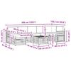 vidaXL Sofagarnituren 8 pcs Natur und Creme Massivholz Akazie