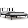 vidaXL Massivholzbett Schwarz Kiefer 160x200 cm