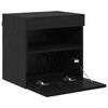 vidaXL TV-Wandschrank Schwarz Eichen-Optik 40 x 30 x 40 cm