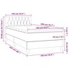 vidaXL Boxspringbett mit Matratze Schwarz 100x200 cm Stoff