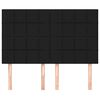 vidaXL Kopfteil Schwarz 144x5x118/128 cm Stoff