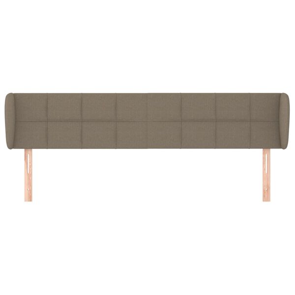 vidaXL Kopfteil mit Ohren Taupe 183x23x78/88 cm Stoff
