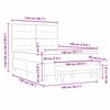 vidaXL Boxspringbett mit Matratze Schwarz 140 x 190 cm Stoff