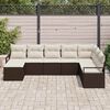 vidaXL Garten-Sofa-Set 8 pcs Braun Poly Rattan