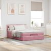 vidaXL Ottoman-Bett mit Matratze Rosa 140x200 cm Samt