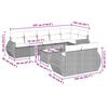 vidaXL 9-tlg. Garten-Sofagarnitur mit Kissen Hellgrau Poly Rattan