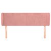 vidaXL Kopfteil mit Ohren Rosa 147x23x78/88 cm Samt