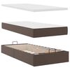 vidaXL Ottoman-Bett mit Matratze Braun 90x200 cm Kunstleder