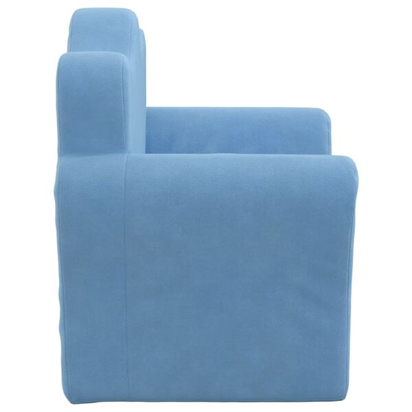vidaXL Kindersofa Blau Weich Pl&uuml;sch