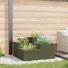 vidaXL Gartenblumentopf Olivgr&uuml;n 80 x 80 x 48 cm Stahl