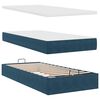 vidaXL Ottoman-Bett mit Matratze Dunkelblau 90x200 cm Samt