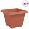 vidaXL Quadratischer Blumentopf 24 stk. Ziegelrot 38 x 38 x 30 cm