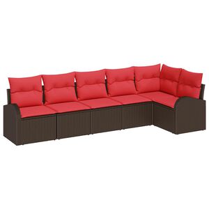 vidaXL Gartensofa-set Braun Poly-Rattan