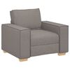 vidaXL Sofa 3 pcs Taupe Leinenmischgewebe