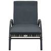 vidaXL Sonnenliegen mit Tisch Poly Rattan Anthrazit