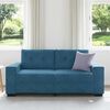 vidaXL Zweisitzer-Sofa Blau 140 cm Samt