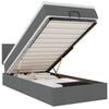 vidaXL Ottomane Bett mit Matratze & LEDs Dunkelgrau 80x200 cm Stoff