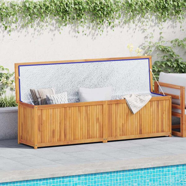 vidaXL Gartenbox 200x50x55 cm Massivholz Teak