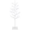 vidaXL K&uuml;nstlicher LED-Birkenbaum Wei&szlig; 120 cm Stahl 279 LEDs