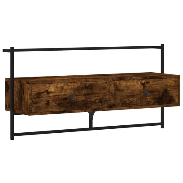 vidaXL TV-Wandschrank Räuchereiche 100,5x30x51 cm Holzwerkstoff