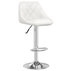 vidaXL Barhocker Wei&szlig; Kunstleder