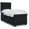 vidaXL Boxspringbett mit Matratze Schwarz 90x190 cm Samt