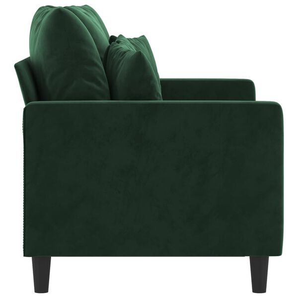 vidaXL 2-Sitzer-Sofa Dunkelgr&uuml;n 120 cm Samt
