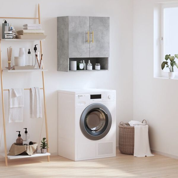 vidaXL Wandschrank Betongrau 60x31x70 cm Holzwerkstoff