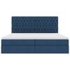 vidaXL Bett mit Stauraum und LED mit LED Blau 200 x 200 cm Polyester