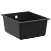 vidaXL Waschbecken Schwarz 370 x 460 mm 80% Quarz und 20% Harz