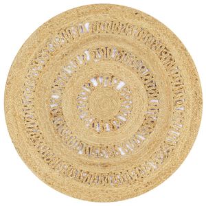 vidaXL Teppich Handgefertigt Jute Geflochten 90 cm