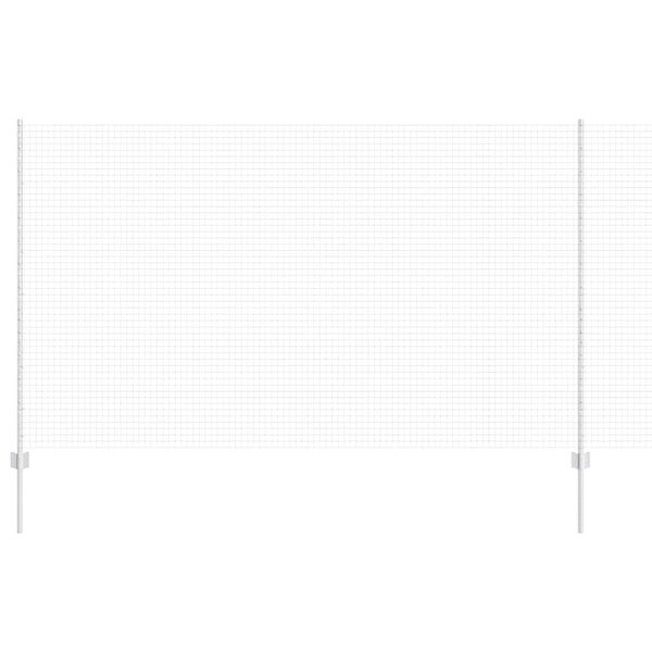 vidaXL Zaun mit Pfosten Silber 1,4 x 10 m Stahl