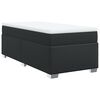 vidaXL Boxspringbett mit Matratze Schwarz 90x200 cm Kunstleder