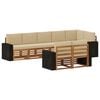 vidaXL Outdoor-Sofagarnitur 8 stk. Natur und Beige Polyester