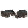 vidaXL Gartensofa-set 13 pcs Grau Poly-Rattan