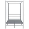 vidaXL Himmelbett Grau Metall 120x200 cm