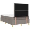 vidaXL LED Boxspringbett mit Matratze Taupe 120 x 190 cm Stoff