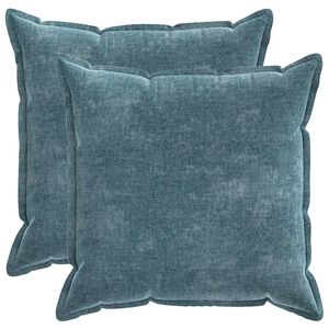 vidaXL Kissenbezug 2 pcs HOUTEN Blau 80 x 80 cm Chenille-Stoff